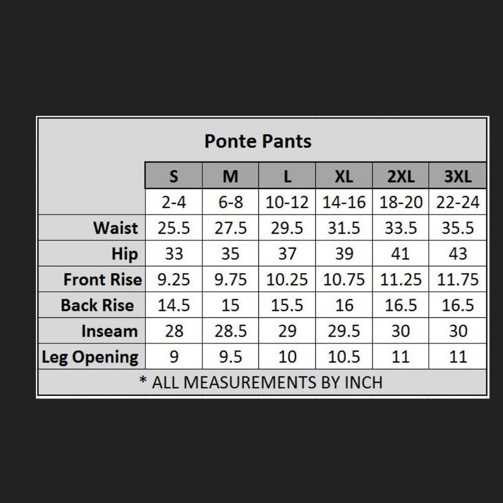 Ponte Knit Slim Fit Pants Pull-Up Style CF002 - Picture 7 of 7